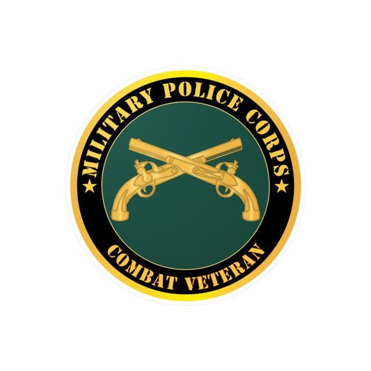 Kiss-Cut Vinyl Decals - Army - Military Police - Branch - Combat Veteran X 300