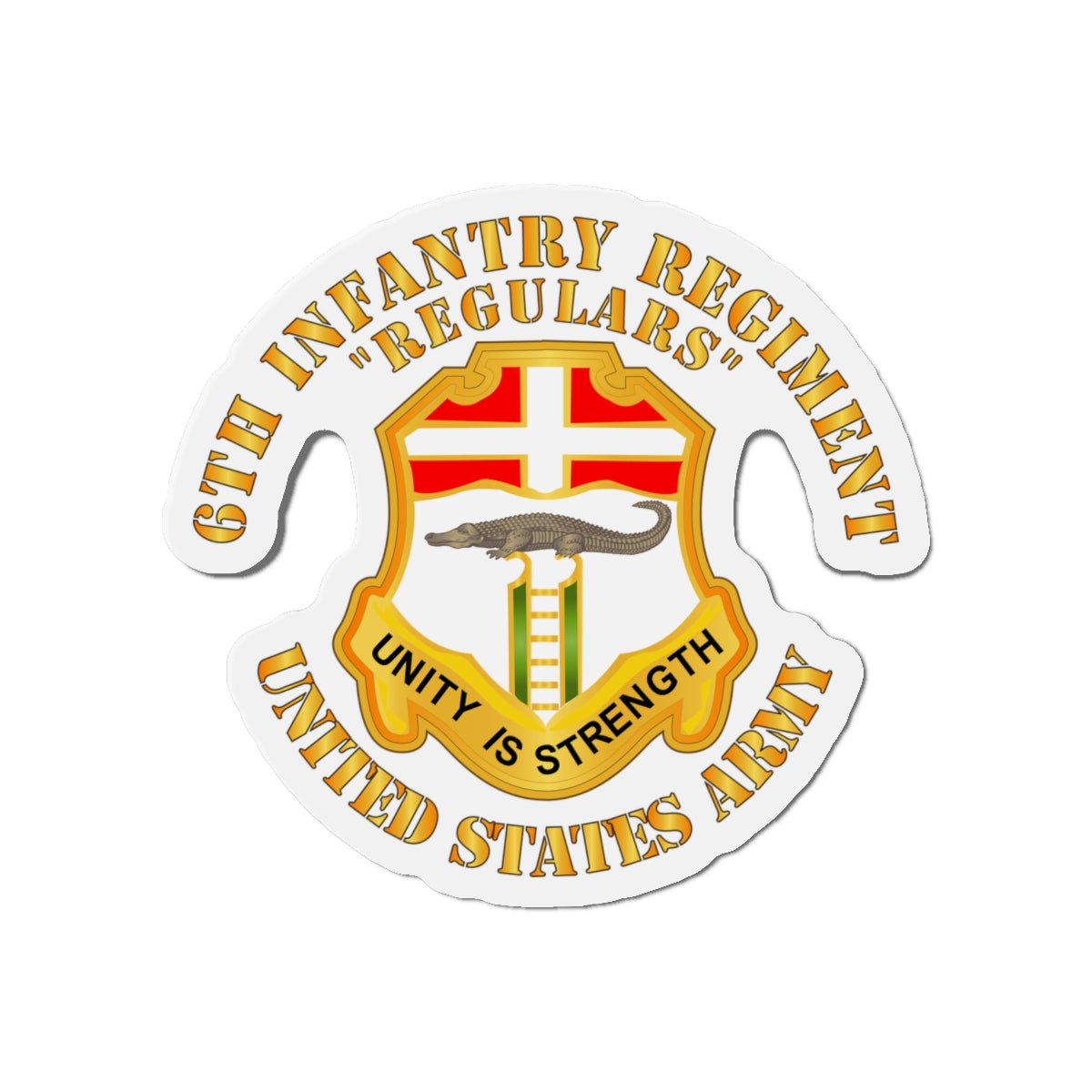 Die-Cut Magnets - Army - 6th Infantry Regiment - Regulars