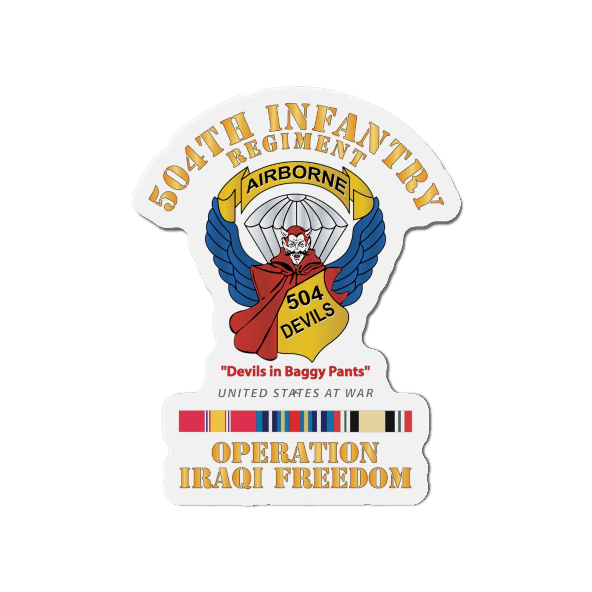 Die-Cut Magnets - Army - 504th Infantry Regiment - Devils - OIF X 300