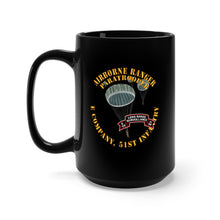 Load image into Gallery viewer, Black Mug 15oz - Airborne Ranger - E Company- 51st Infantry (Ranger)
