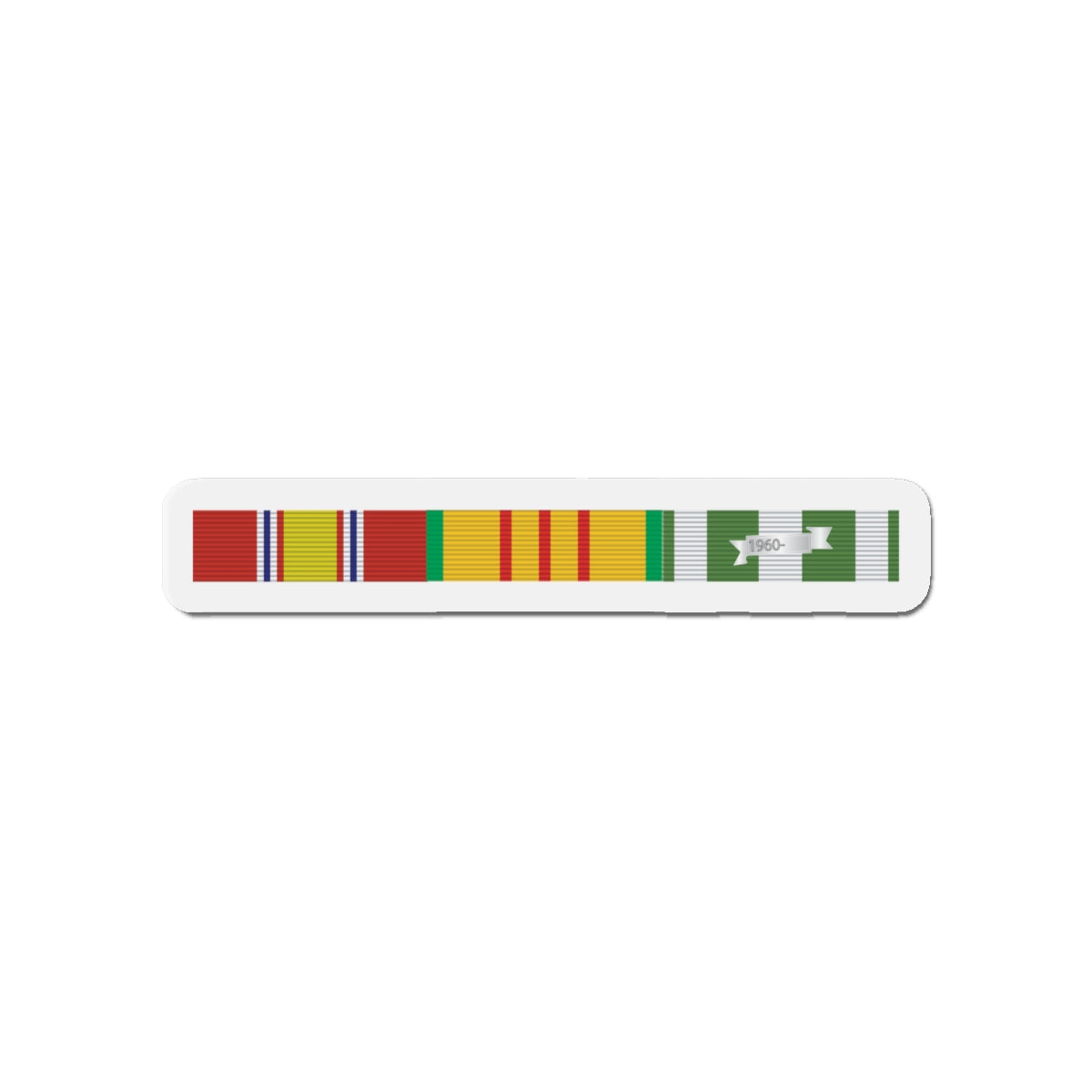 Die-Cut Magnets - Army - Vietnam Ribbons SVC bar w 0 Campaign Stars x 300