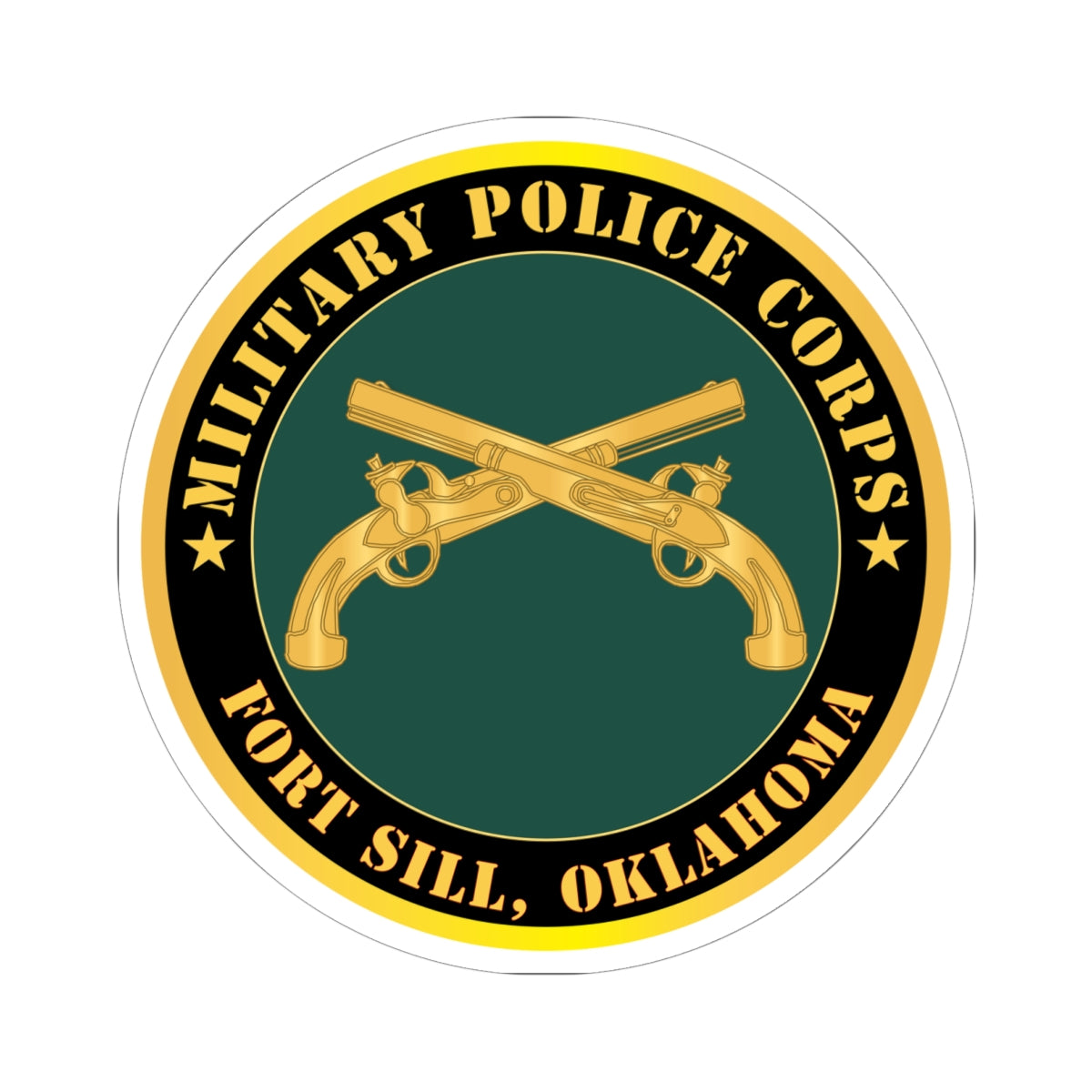 Kiss - Cut Stickers - Army - Military Police - Branch - Fort Sill, OK X 300