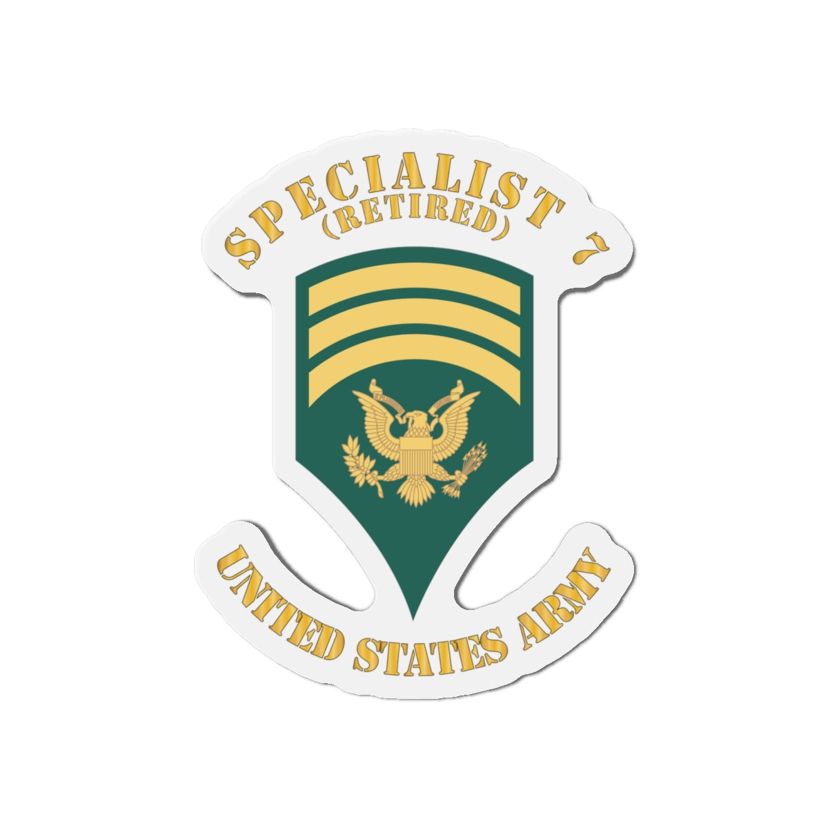 Die-Cut Magnets - Army - Enlisted - SPEC 7 - Specialist 7  - Std - Retired X 300