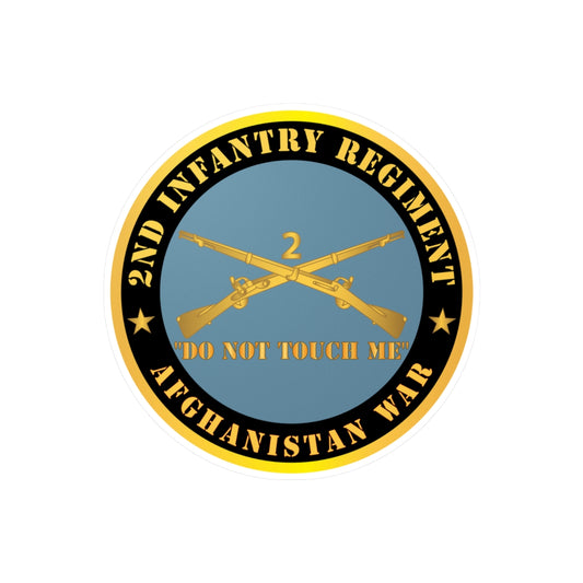 Kiss-Cut Vinyl Decals - Army - 2nd  Infantry Regiment Branch - Do Not Touch Me - Afghanistan War X 300