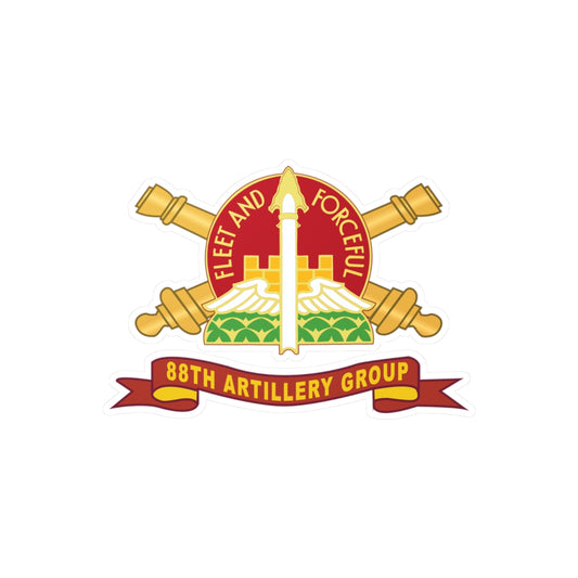 Kiss-Cut Vinyl Decals - 88th Artillery Group - DUI w Br - Ribbon X 300