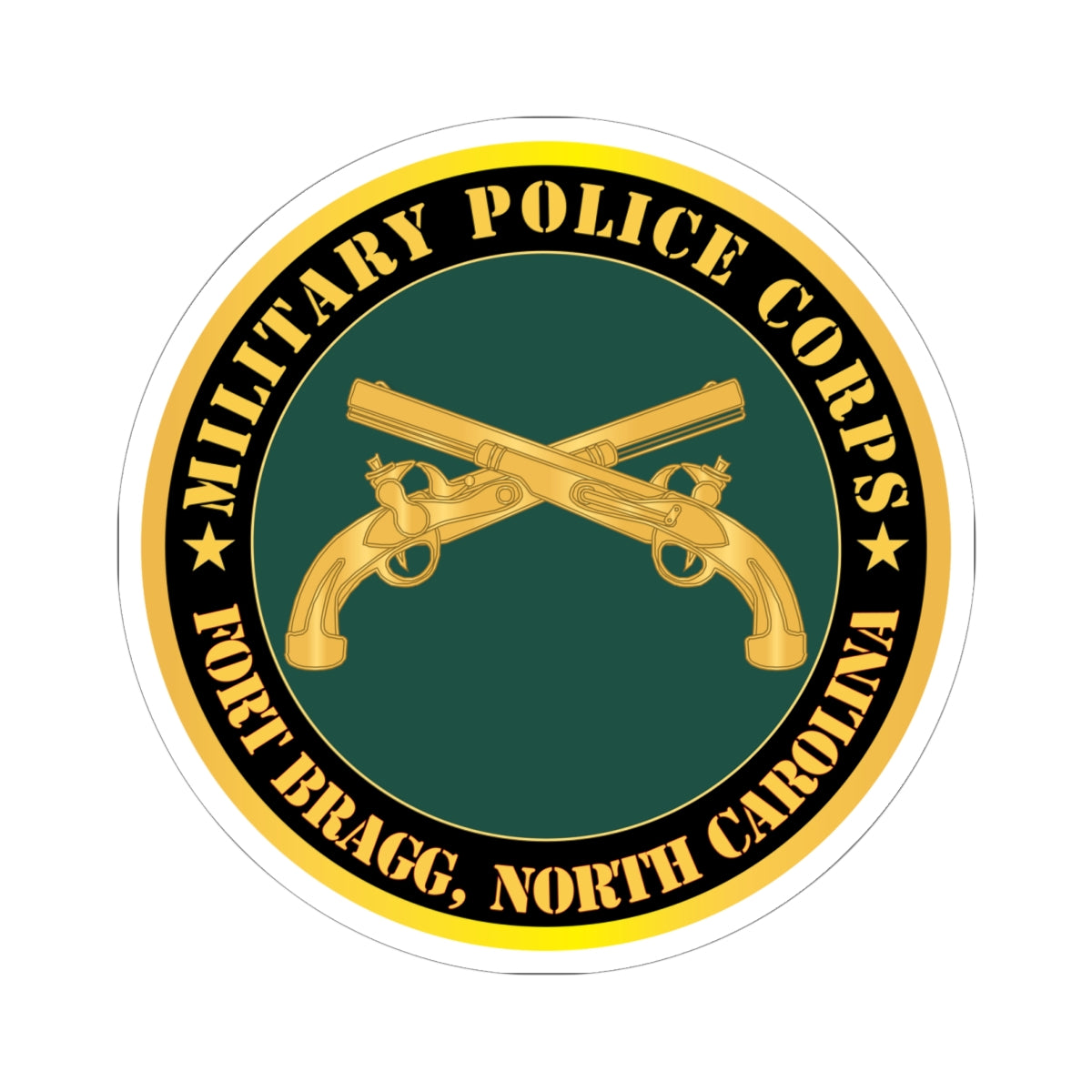 Kiss - Cut Stickers - Army - Military Police - Branch - Fort Bragg, NC X 300