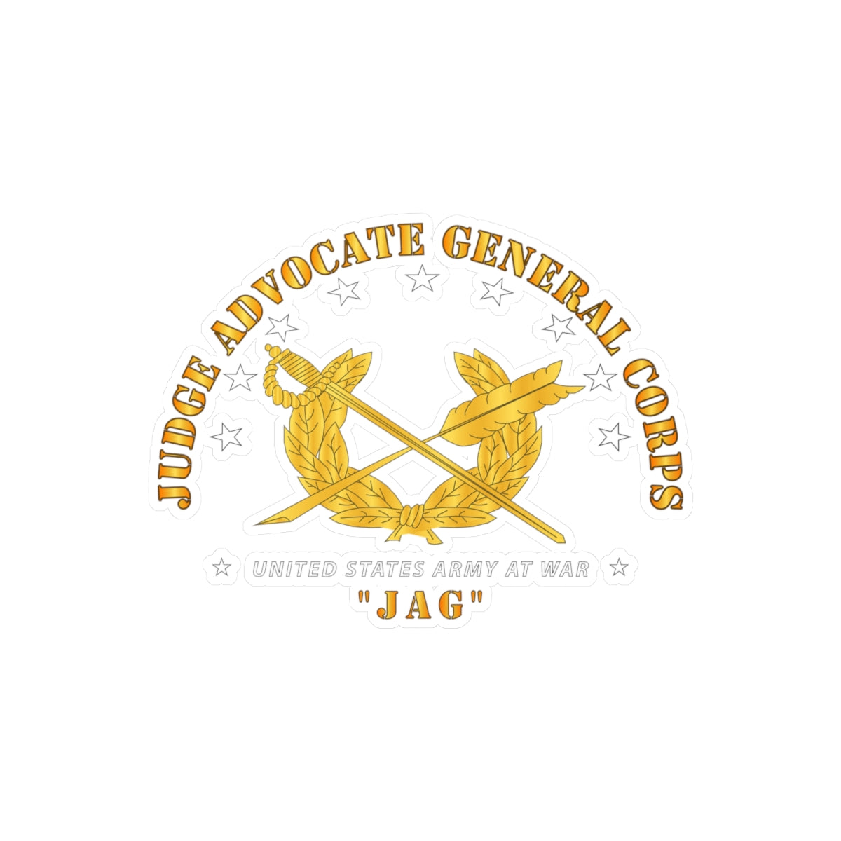 Kiss-Cut Vinyl Decals - Army - JAG Branch