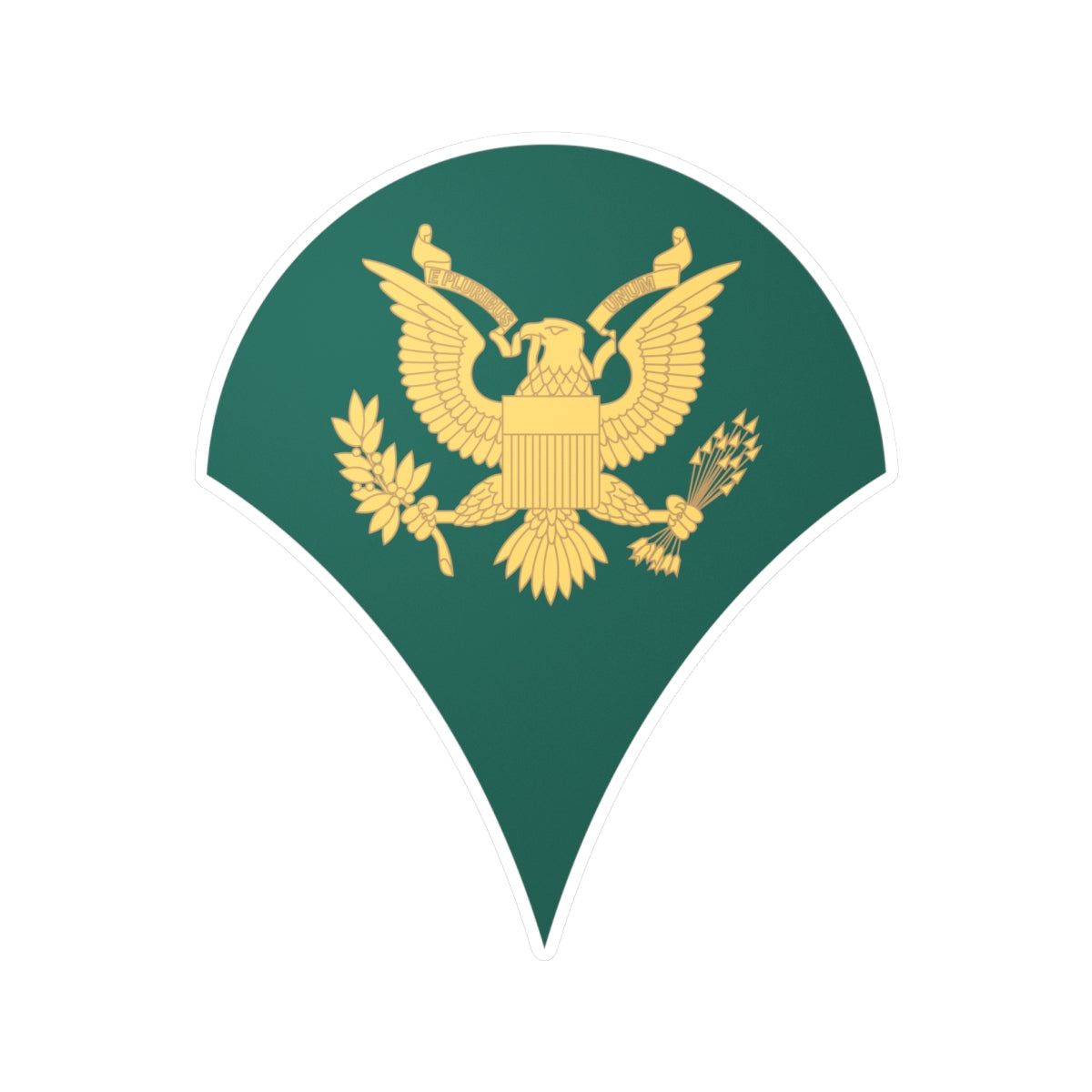 Kiss-Cut Vinyl Decals - Army - Enlisted - SPC 4 - Specialist 4  - Std wo Txt X 300