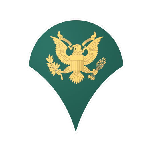 Kiss-Cut Vinyl Decals - Army - Enlisted - SPC 4 - Specialist 4  - Std wo Txt X 300