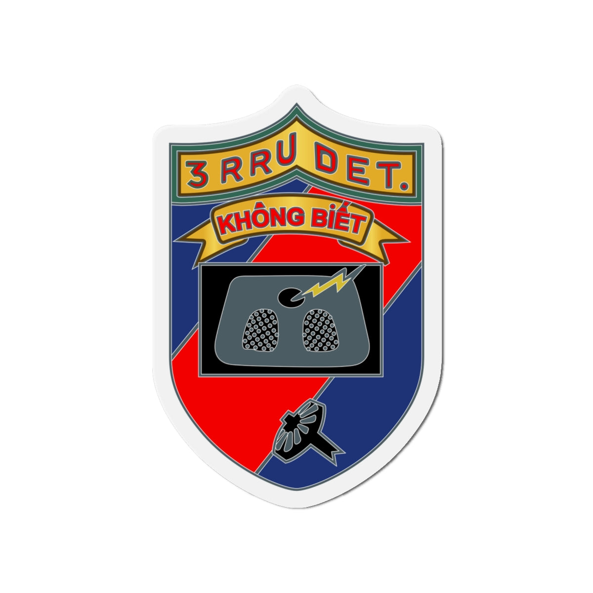Die-Cut Magnets - Army - 3rd Radio Research Unit (RRU)  wo Txt
