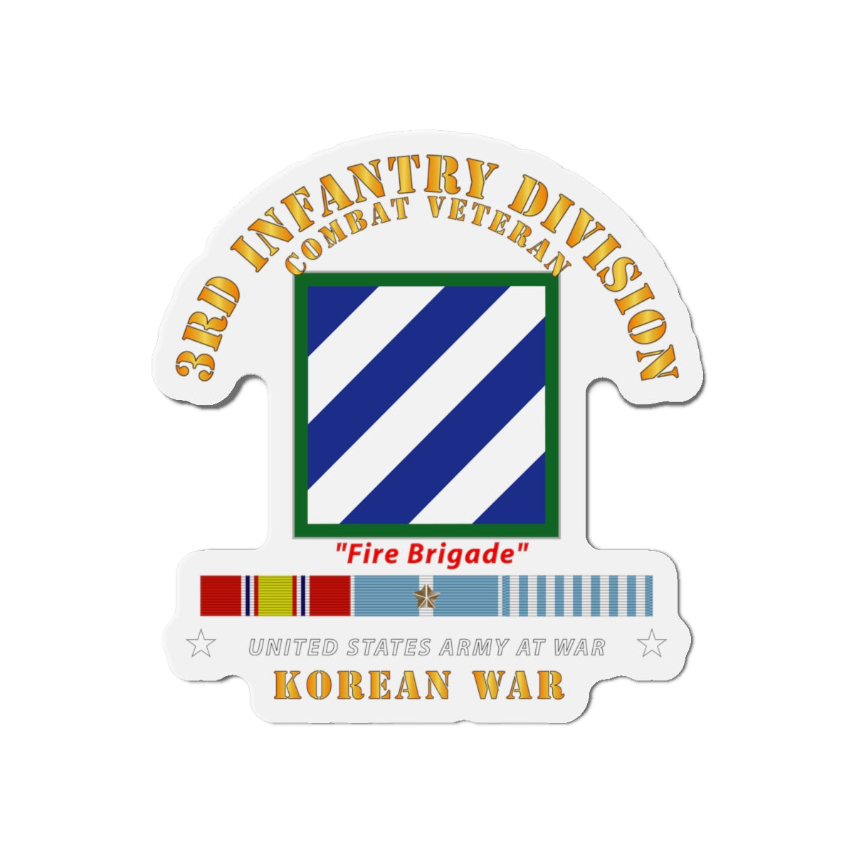 Die-Cut Magnets - 3rd ID - Korean War w KOREA War SVC