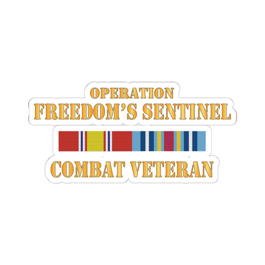Kiss - Cut Stickers - Army -  Operation Freedoms Sentinel (OFS) SVC Bar  - Combat Veteran X 300