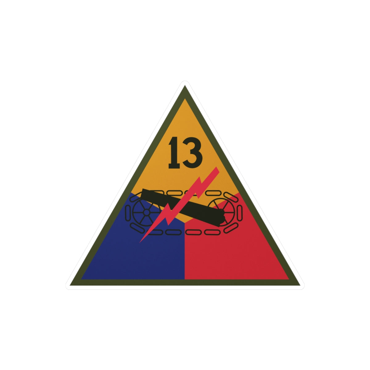 Kiss-Cut Vinyl Decals - SSI - 13th Armored Division X 300