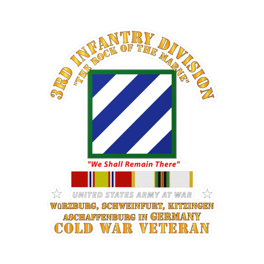 Kiss-Cut Vinyl Decals - Army - 3rd ID - Germany w Cold War SVC