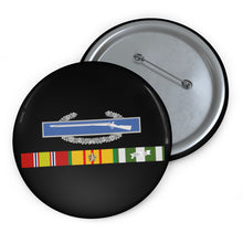 Load image into Gallery viewer, Custom Pin Buttons - Vietnam Ribbons SVC bar w CIB wo Campaign Star
