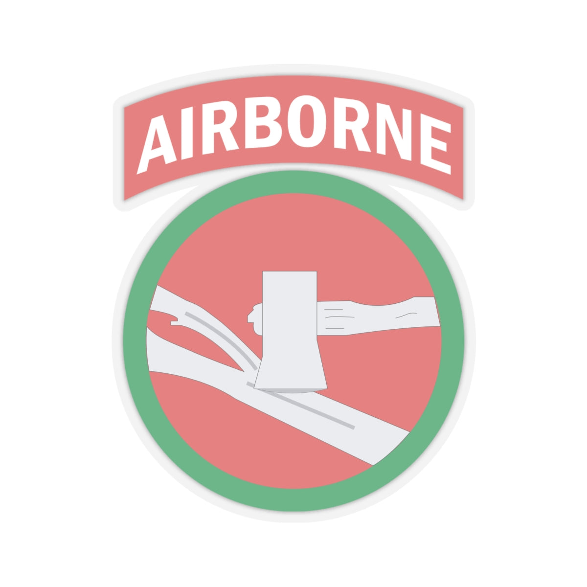 Kiss-Cut Stickers - SSI - 84th Infantry Division w Airborne Tab X 300