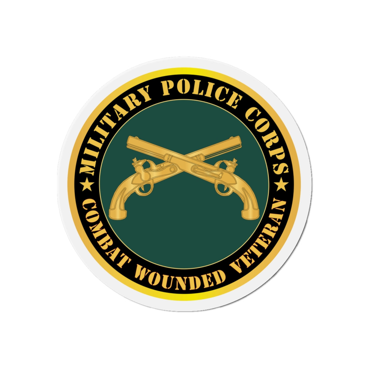 Die-Cut Magnets - Army - Military Police - Branch - Combat Wounded Veteran X 300