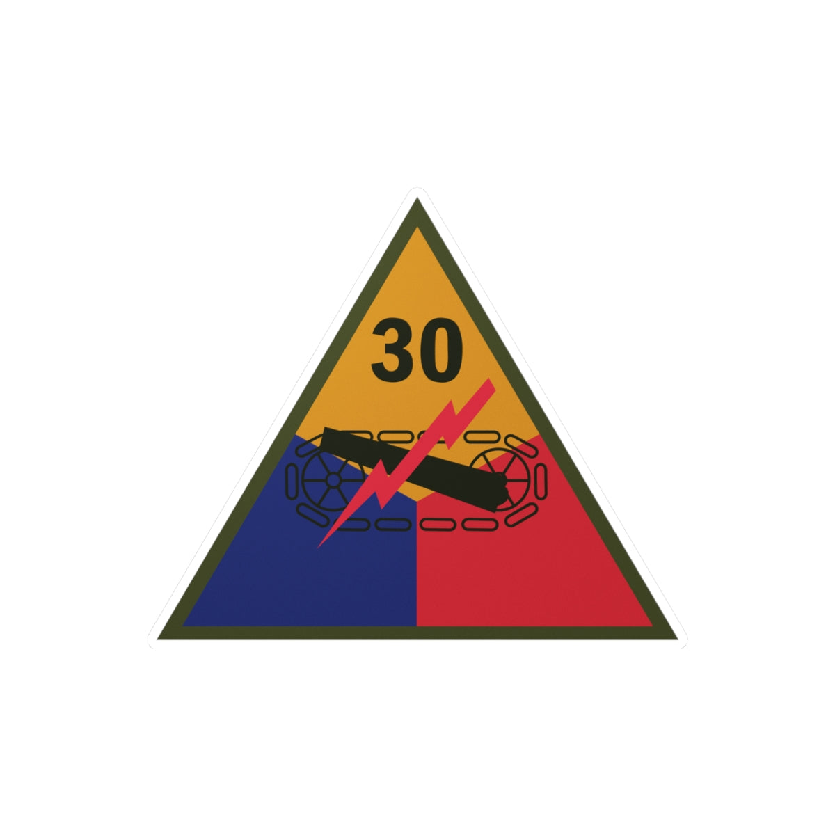 Kiss-Cut Vinyl Decals - SSI - 30th Armored Division X 300