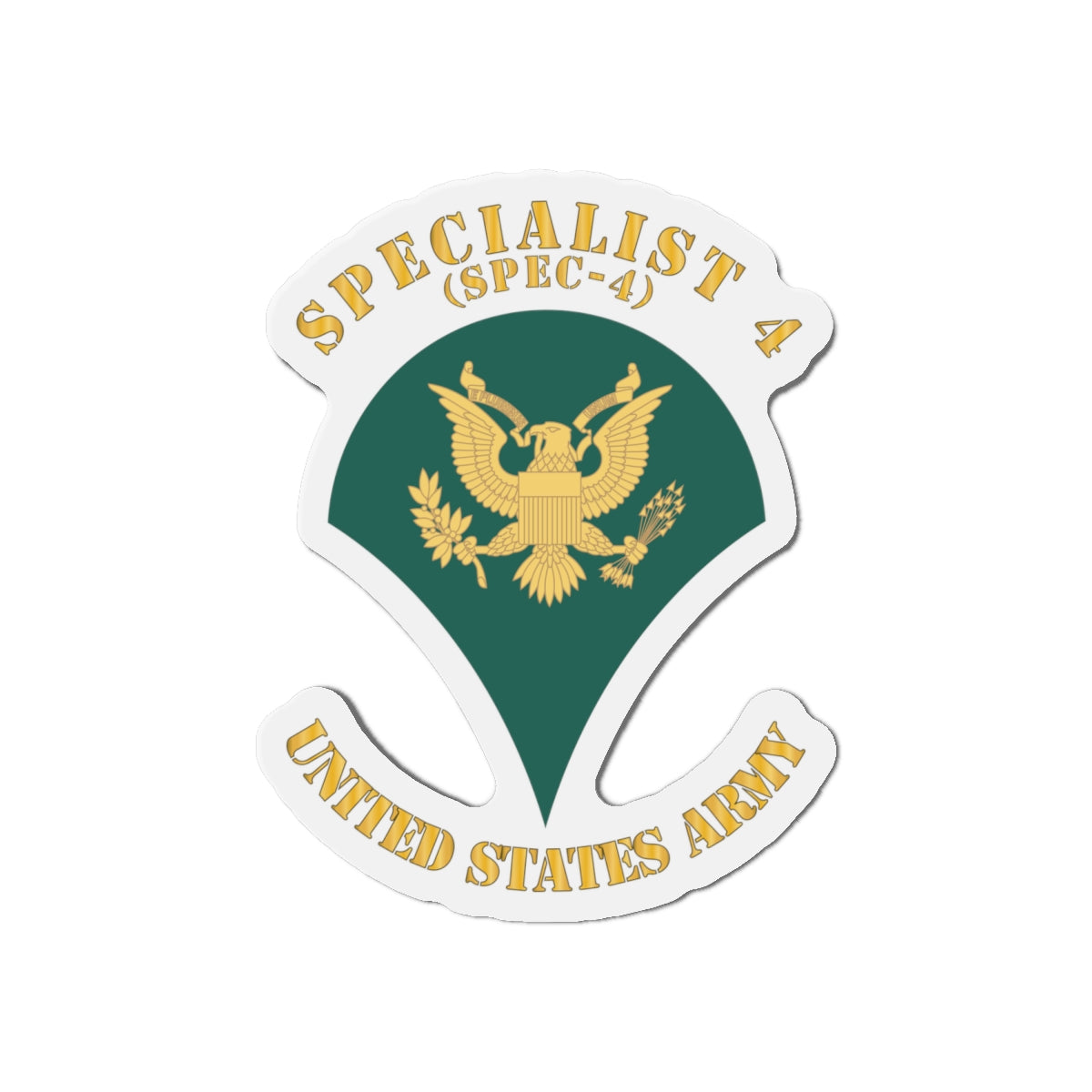 Die-Cut Magnets - Army - Enlisted - SPEC 4 - Specialist 4  - Std - X 300