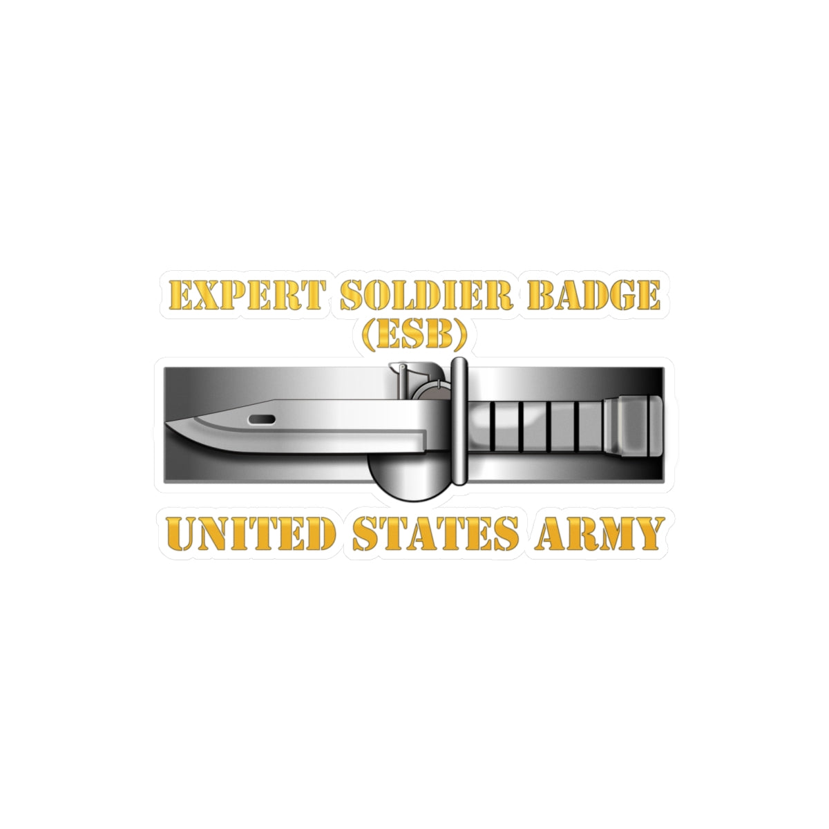 Kiss-Cut Vinyl Decals - Army - Expert Soldier Badge