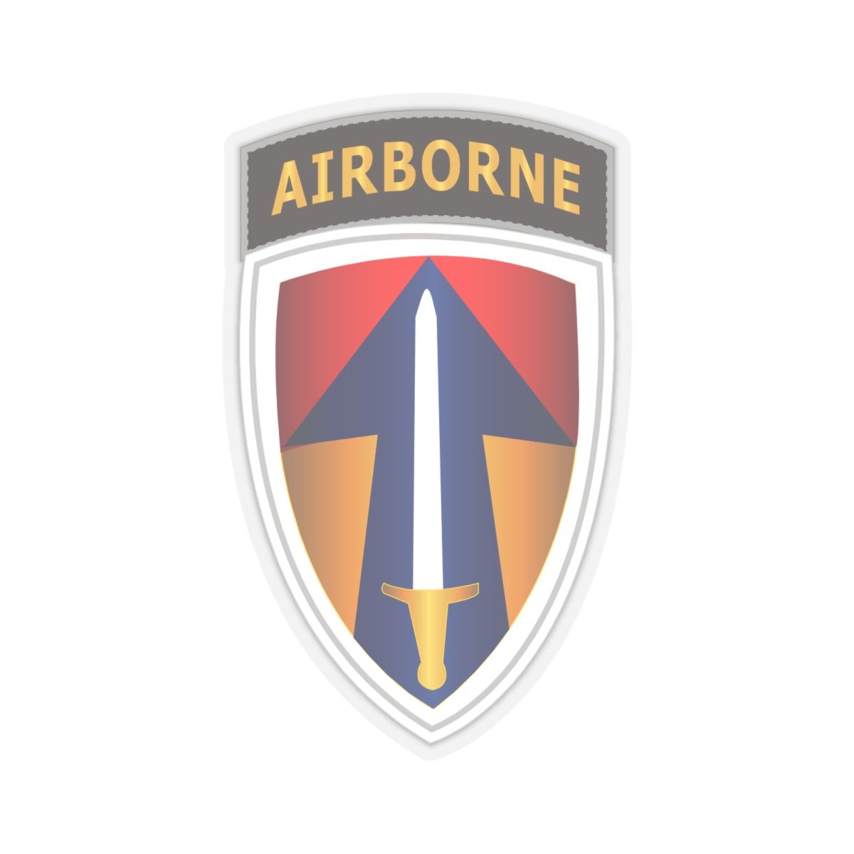 Kiss-Cut Stickers - Army - II Field Force w Airborne Tab LRRP
