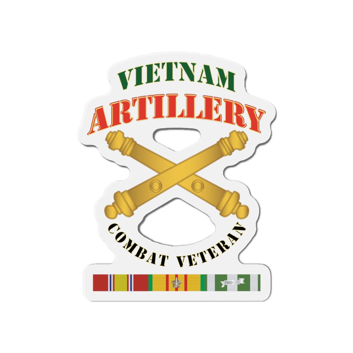 Die-Cut Magnets -SSI -Army - Artillery - Vietnam - Combat Vet