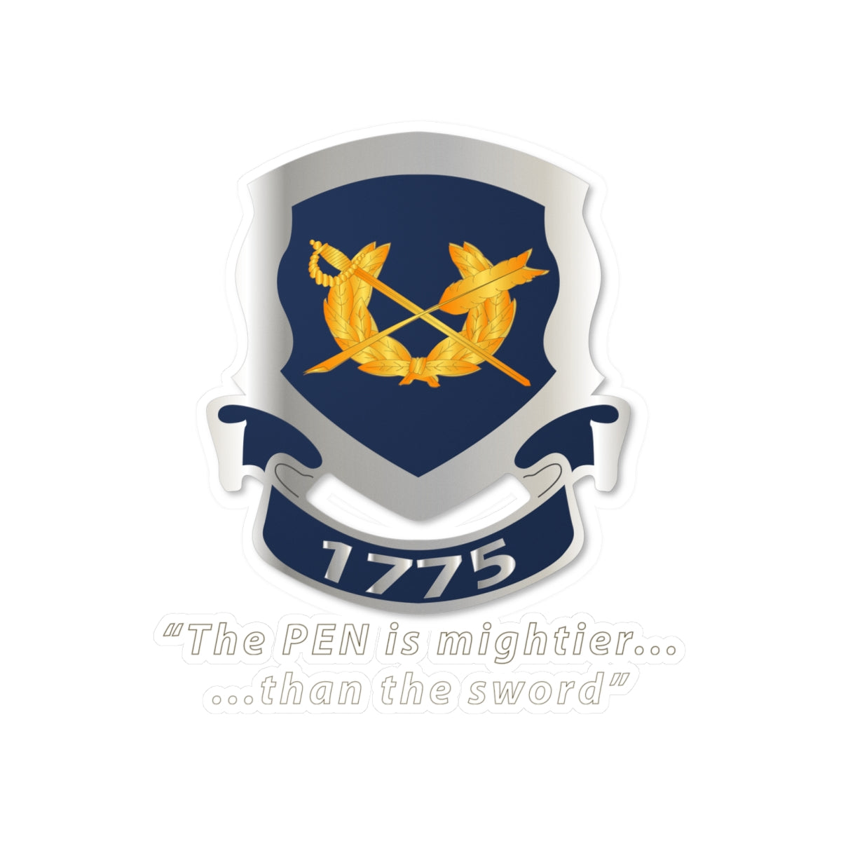 Kiss-Cut Vinyl Decals - Army - Jag Corps Crest - Pen is Mighter X 300