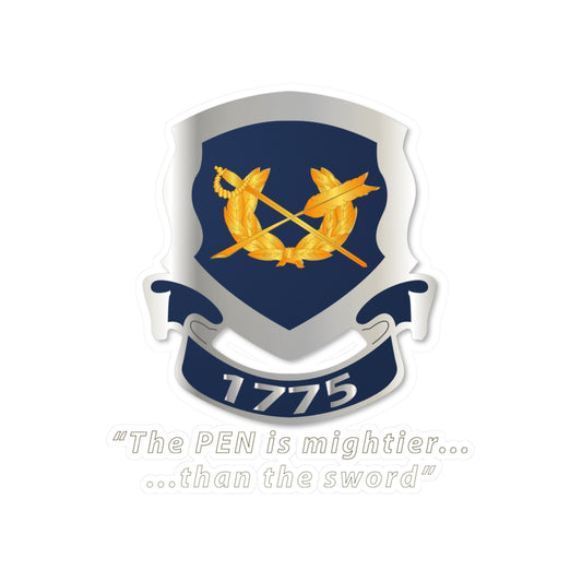 Kiss-Cut Vinyl Decals - Army - Jag Corps Crest - Pen is Mighter X 300