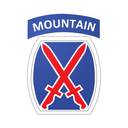 Kiss-Cut Vinyl Decals - DUI - 10th Infantry Division X 300