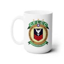 Load image into Gallery viewer, White Ceramic Mug 15oz - Navy - Operation Enduring Freedom wo DS - w HM1
