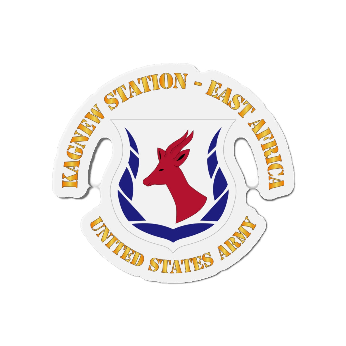 Die-Cut Magnets - Army - Kagnew Station - East Africa wo Drop Shadow