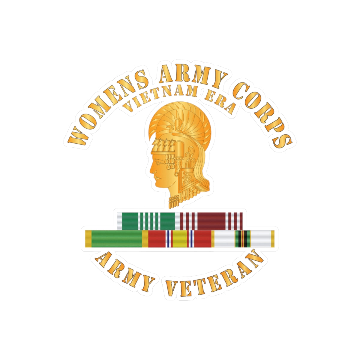 Kiss-Cut Vinyl Decals - Army - Womens Army Corps Vietnam Era - w ARCOM - GCMDL- WAC - NDSM - COLD X 300