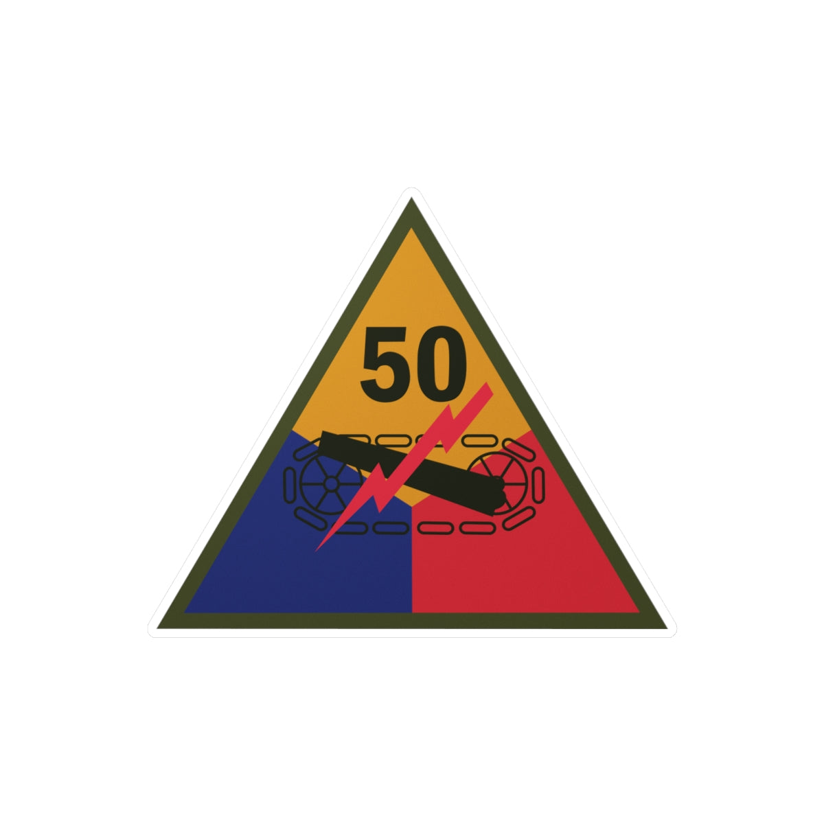 Kiss-Cut Vinyl Decals - SSI - 50th Armored Division X 300