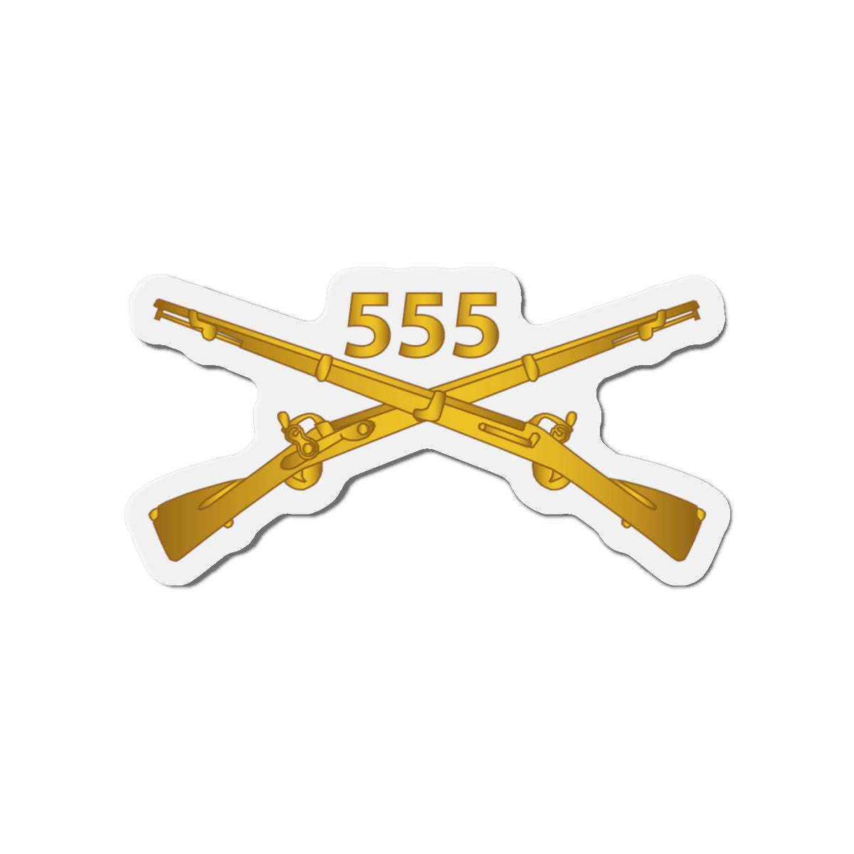 Die-Cut Magnets - Army -  555th Infantry Regiment Branch wo Txt X 300