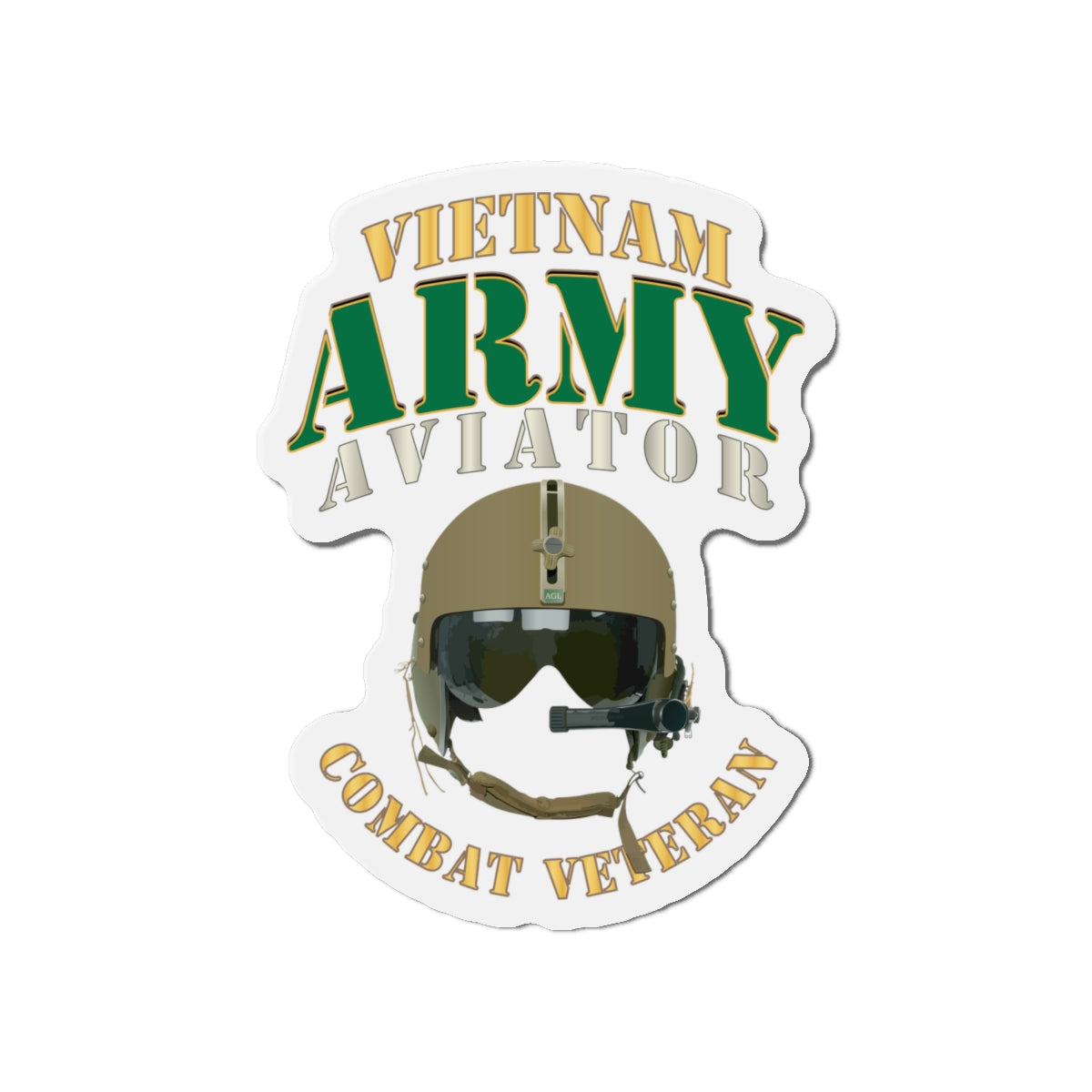 Die-Cut Magnets - Army - ARMY -  Aviator - Vietnam - Combat Vet X 300