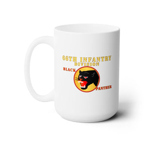 White Mug 15oz -Army - 66th Infantry Div - Black Panther X 300 - Hat