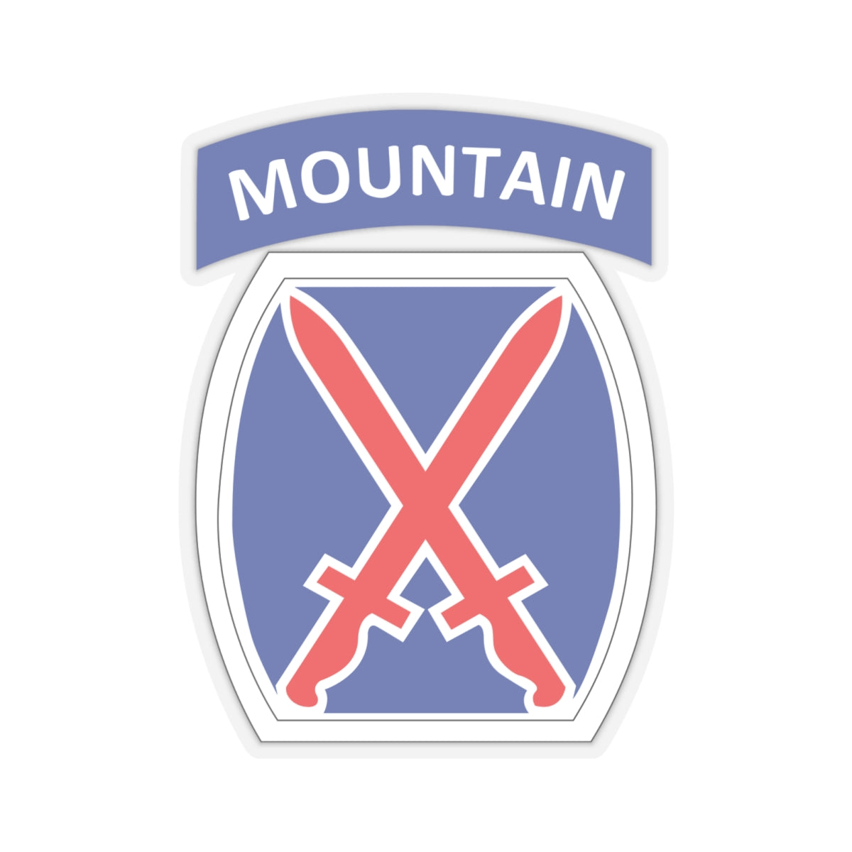 Kiss-Cut Stickers - DUI - 10th Infantry Division X 300