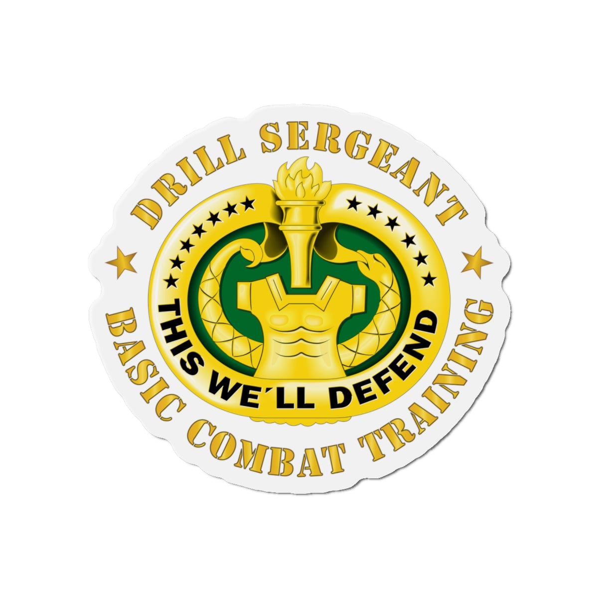Die-Cut Magnets - Drill Sgt Badge - Basic Combat Training