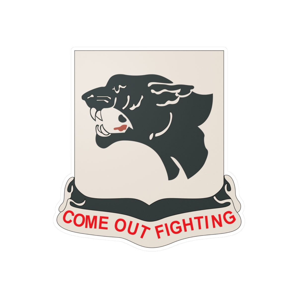 Kiss-Cut Vinyl Decals - Army - 761st Tank Battalion - Black Panthers wo Txt X 300