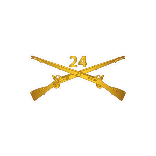 Kiss-Cut Vinyl Decals - Army - 24th Infantry Regiment Branch wo Txt