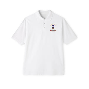 Men's Piqué Polo - Purple Heart - WIA w IRAQ SVC w Purple Heart Ribbon