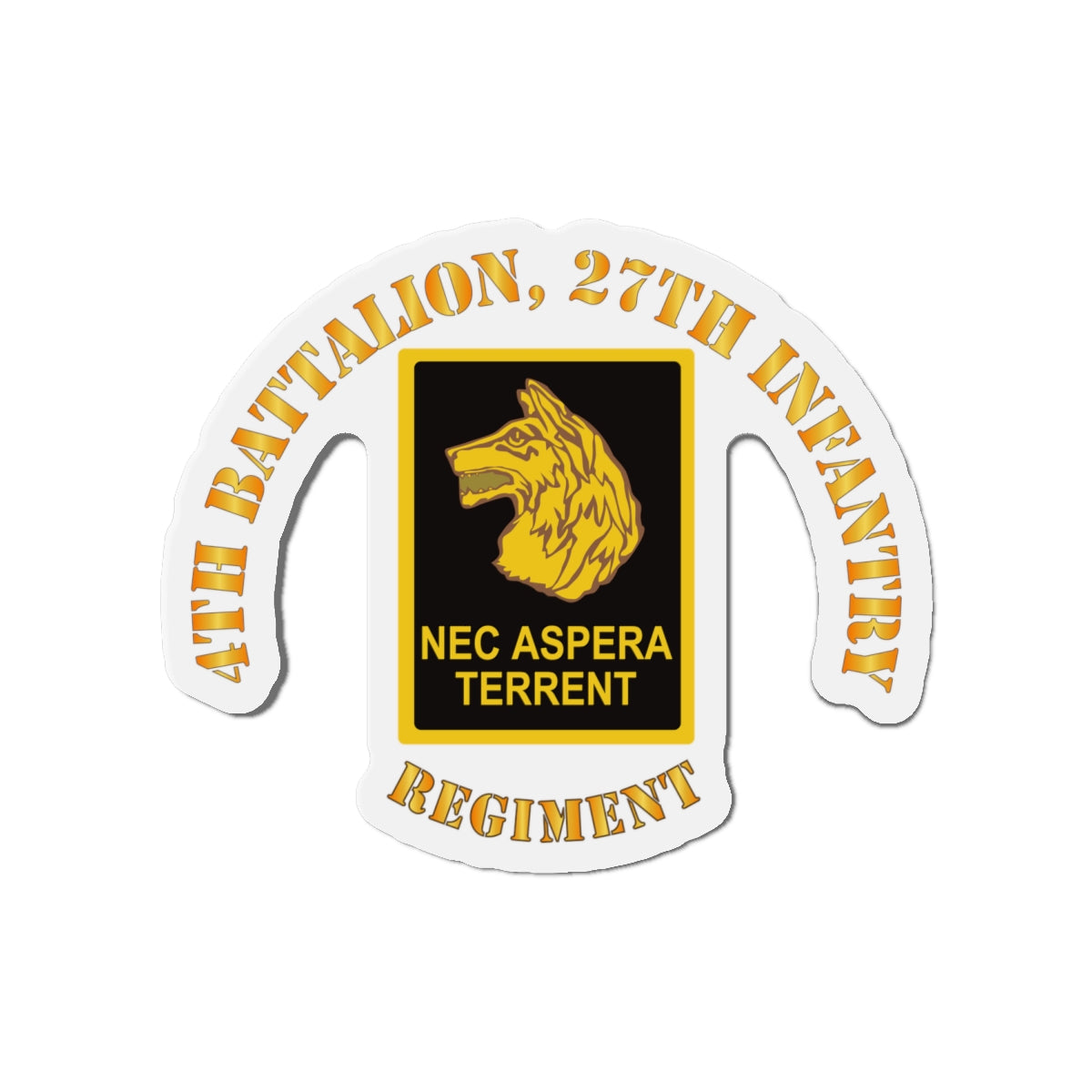 Die-Cut Magnets - Army - 4th Battalion 27th Infantry w DUI