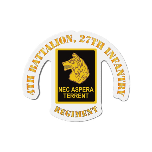 Die-Cut Magnets - Army - 4th Battalion 27th Infantry w DUI