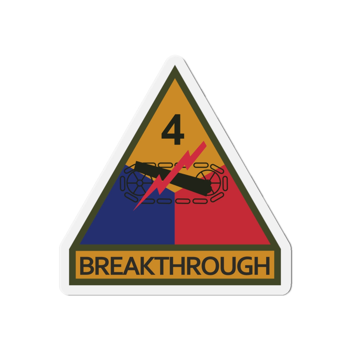 Die-Cut Magnets -SSI - 4th Armored Division w Name Tape X 300