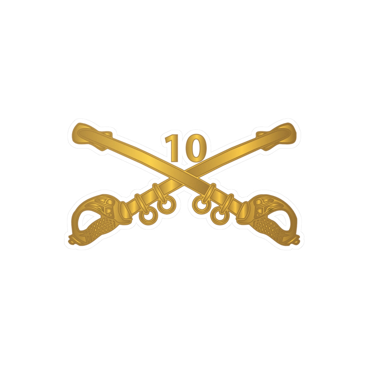 Kiss-Cut Vinyl Decals - Army - 10th Cavalry Branch wo Txt X 300