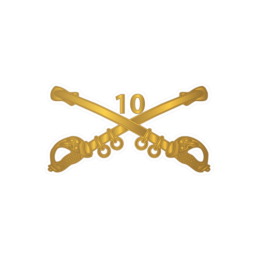 Kiss-Cut Vinyl Decals - Army - 10th Cavalry Branch wo Txt X 300