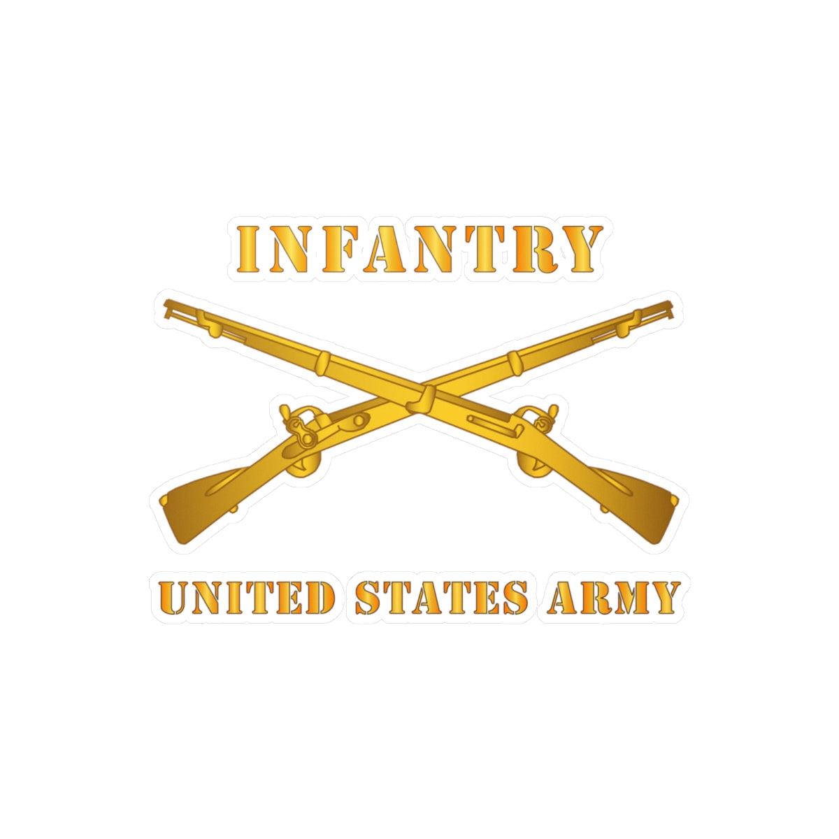 Kiss-Cut Vinyl Decals - Army - Infantry - Branch - US Army X 300