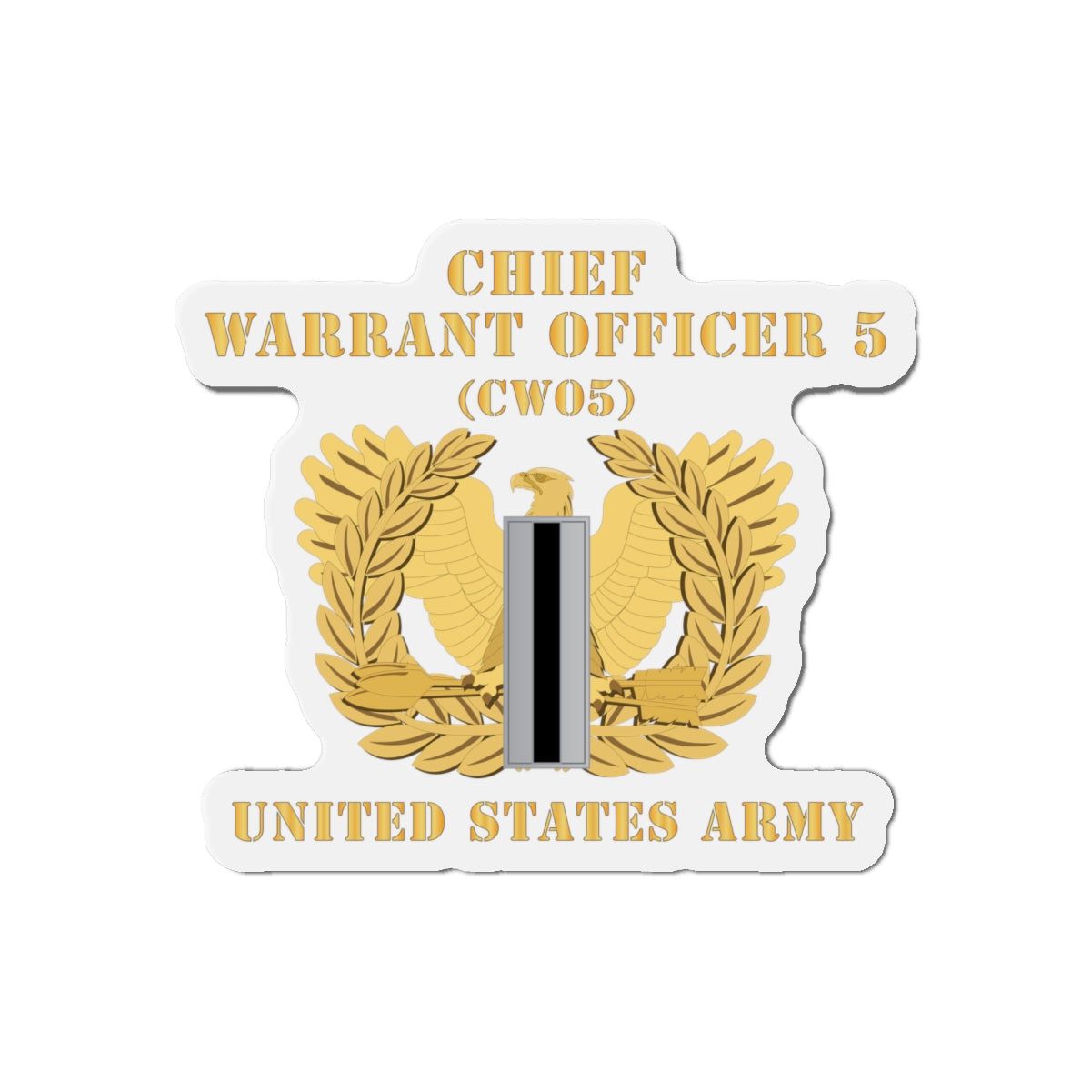 Die-Cut Magnets -SSI - Army - Chief Warrant Officer - CW05 - Flat - Eagle and Bar X 300
