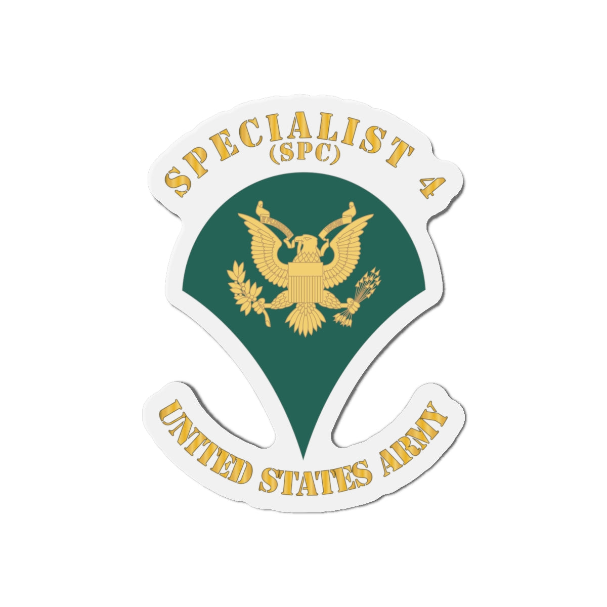 Die-Cut Magnets - Army - Enlisted - SPC - Specialist 4  - Std - X 300