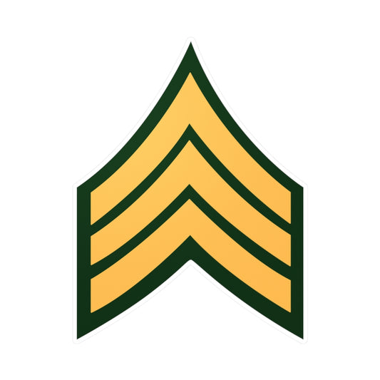 Kiss-Cut Vinyl Decals - Army - Sergeant E-5 (SGT) X 300